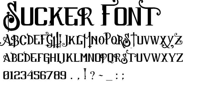 Sucker Font font